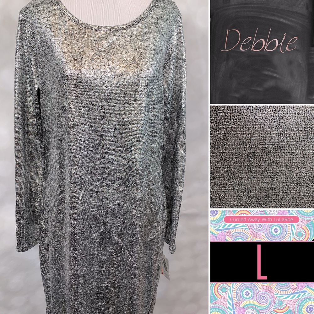 LuLaRoe Debbie Dress Metallic Elegant